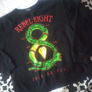 Rebel 8 Crew Neck Diamond Snake SZ Med